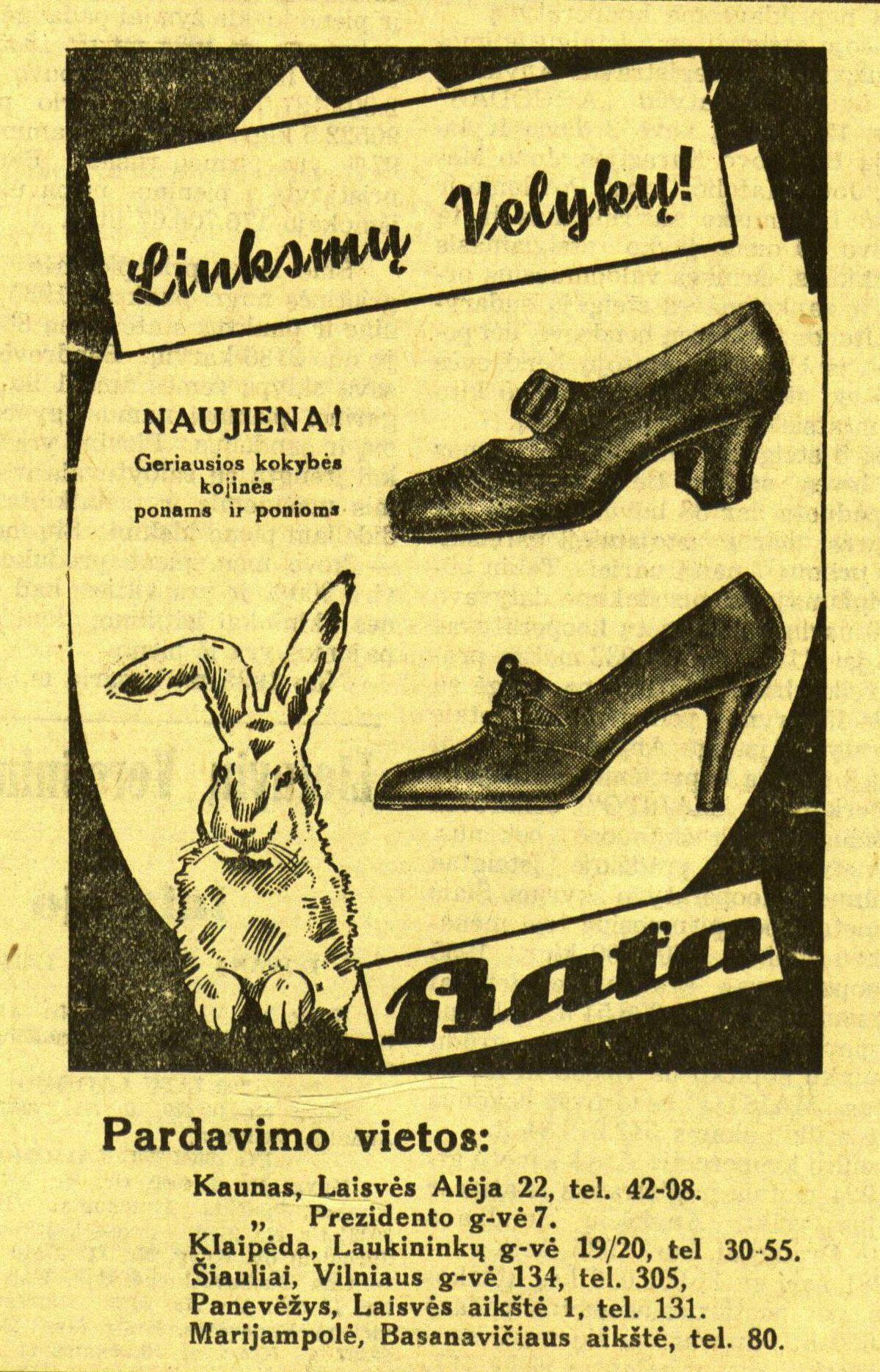 Linksmų Velykų ! Naujiena ! Geriausios kokybės kojinės ponams ir ponioms. Bata. Pardavimo vietos: Kaunas, Laisvės al. 22 ...
