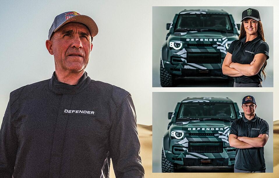 Bendražygiai: „Dakar Rally“ komandai atstovaus legendinis S. Peterhanselis (kairėje), S. Price ir R. Baciuška.