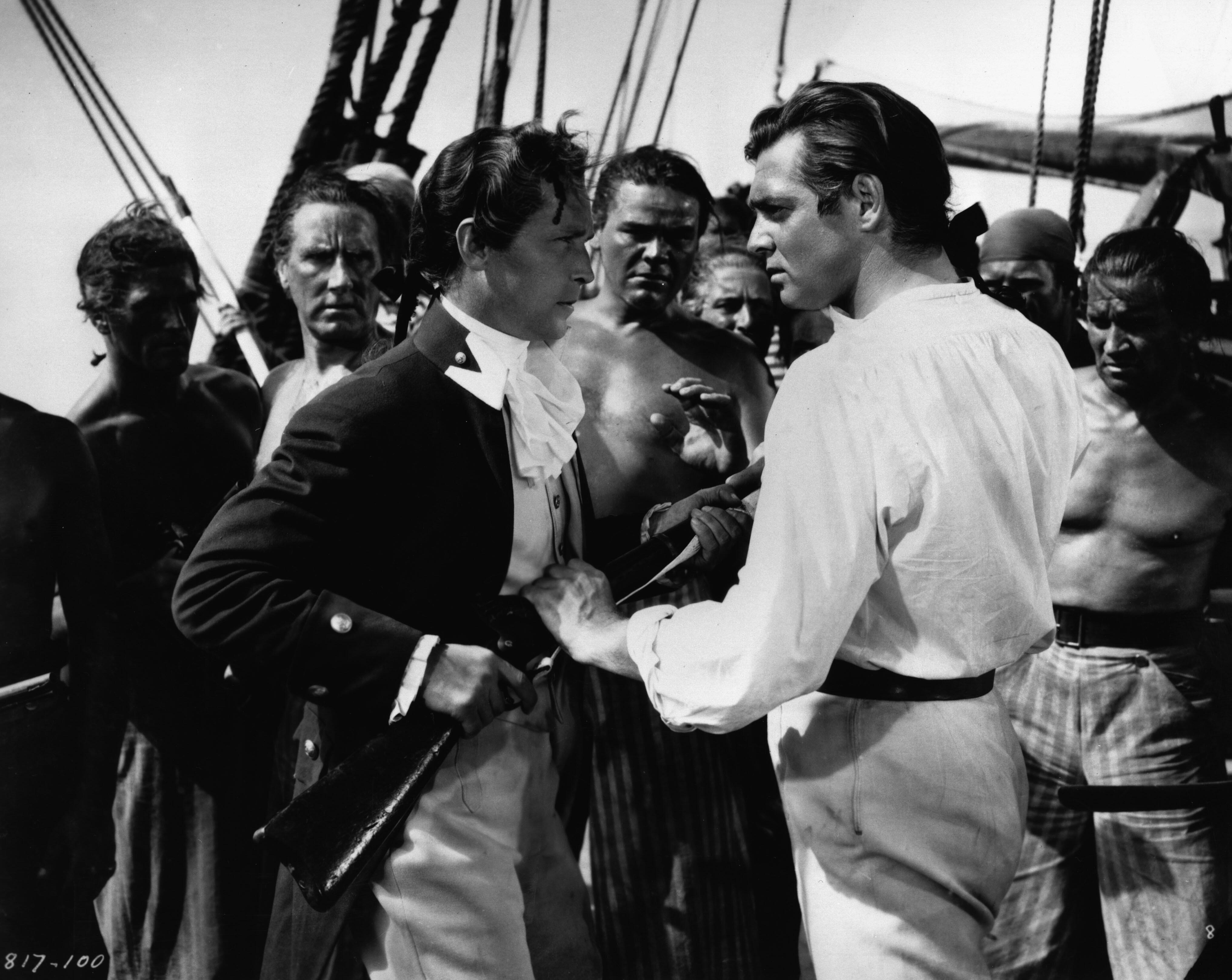 Filmas: stop kadras iš kino juostos, kuriame maištininką F. Christianą vaidino legendinis Holivudo aktorius Clarkas Gable’as. Vėlesnėse ekranizacijose šį vaidmenį atliko Marlonas Brando bei Melas Gibsonas.