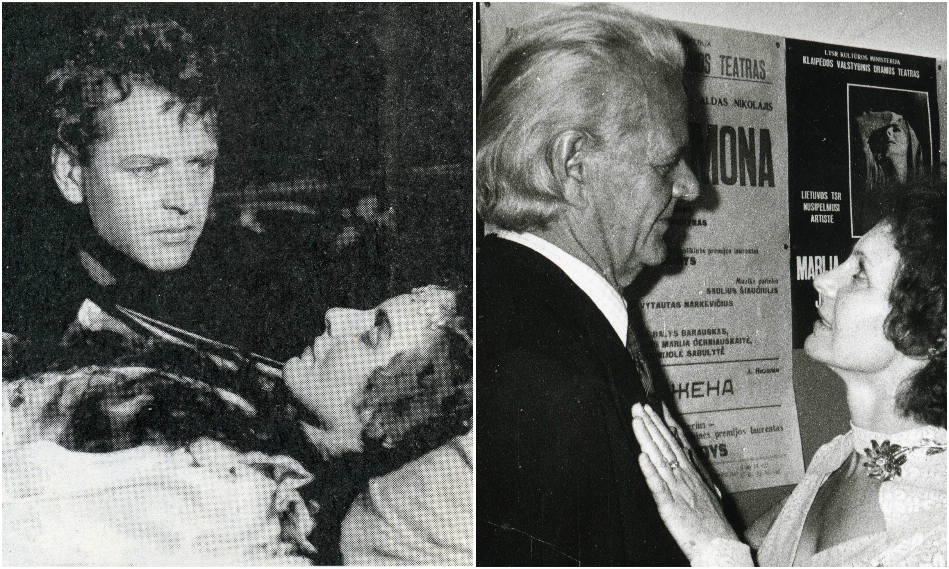 Kolegos: su artiste Marija Černiauskaite V. Kancleris 1955 m. vaidino spektaklyje „Romeo ir Džuljeta“, abu jie ne vieną dešimtmetį išliko Klaipėdos dramos teatro žvaigždėmis.