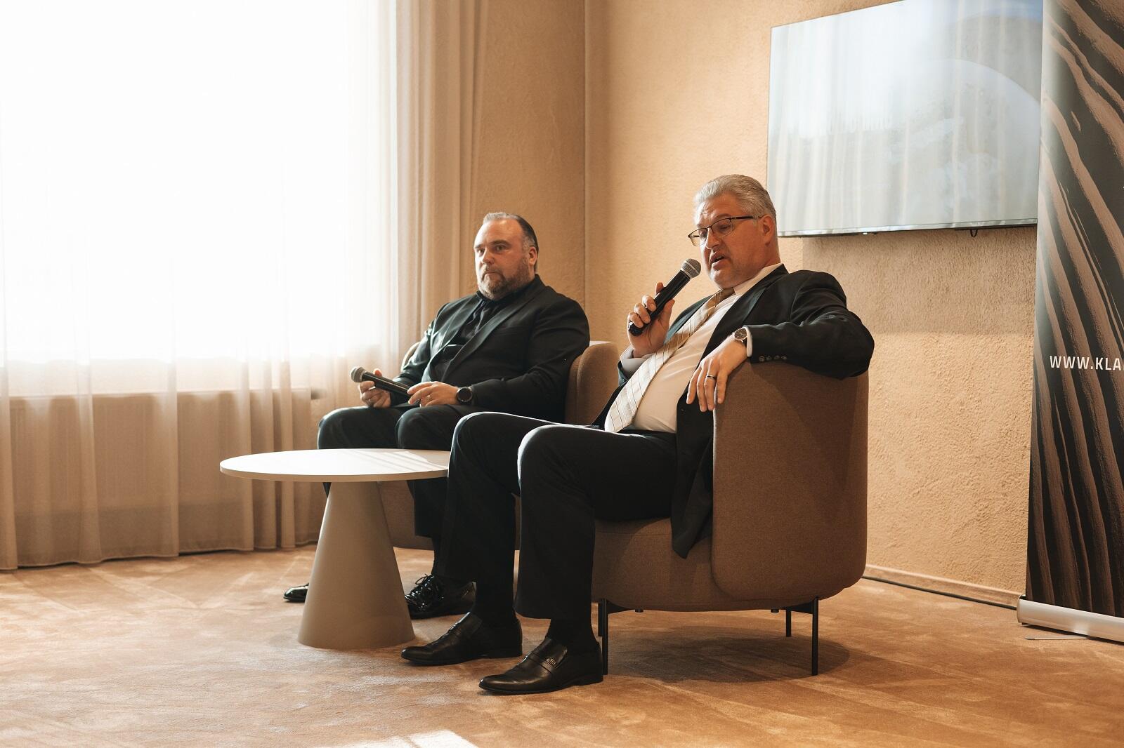 Kęstutis Jakeliūnas ir Tomas Ambrozaitis.
