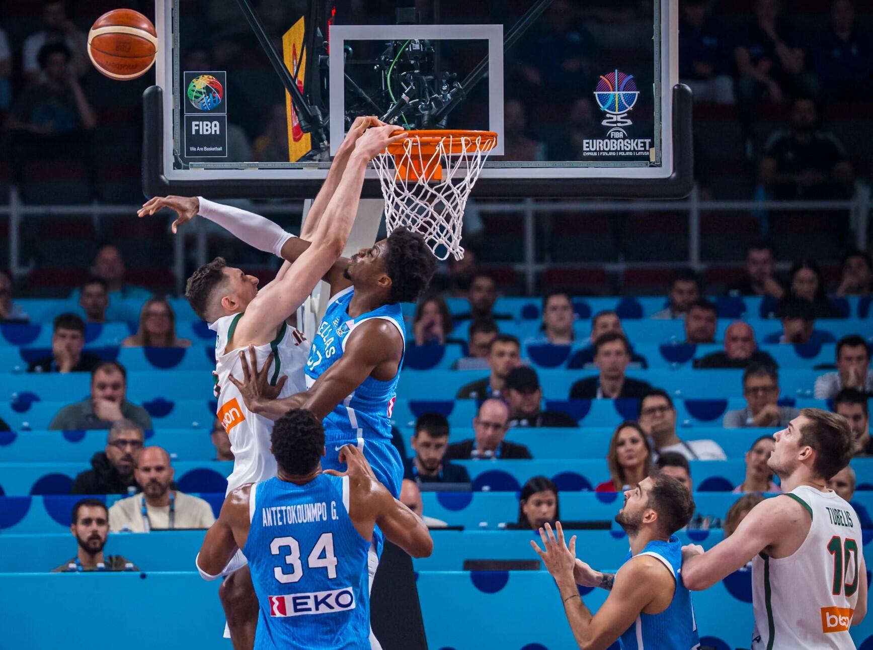 Gynyba: K. Antetokounmpo blokavo keturis lietuvių metimus.