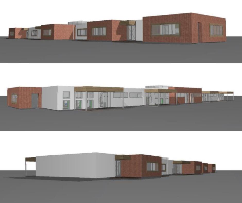Derceklių modulinio lopšelio-darželio vizualizacija.