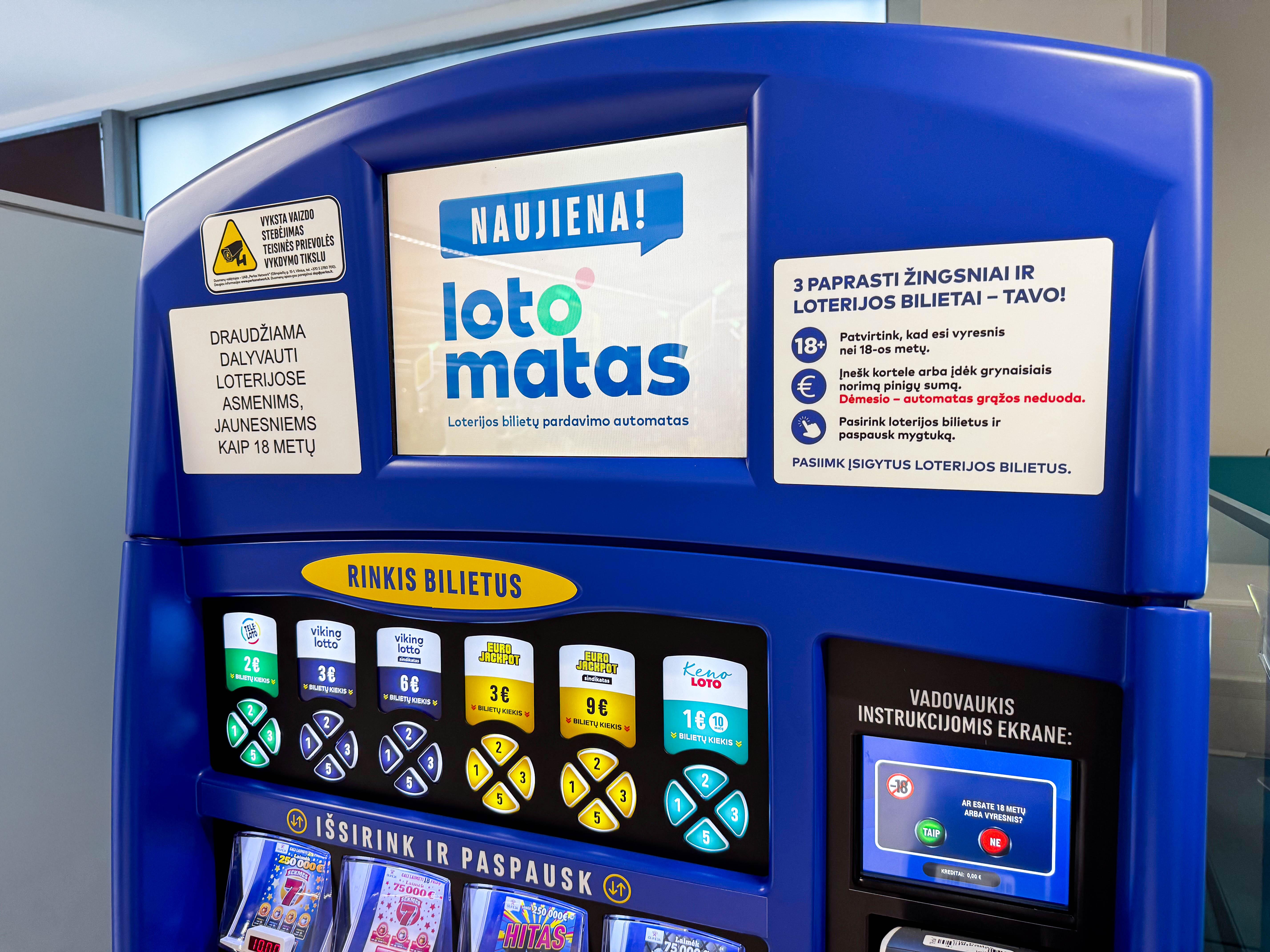 Pristatomi pirmieji Baltijos šalyse lotomatai