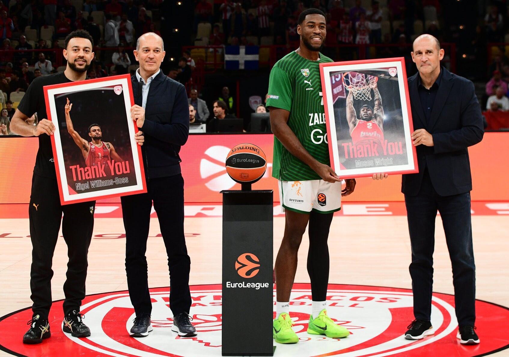 Karjera: Pirėjo klubas padėkojo į Kauną persikėlusiems savo buvusiems žaidėjams N. Williamsui-Gossui ir M. Wrightui.