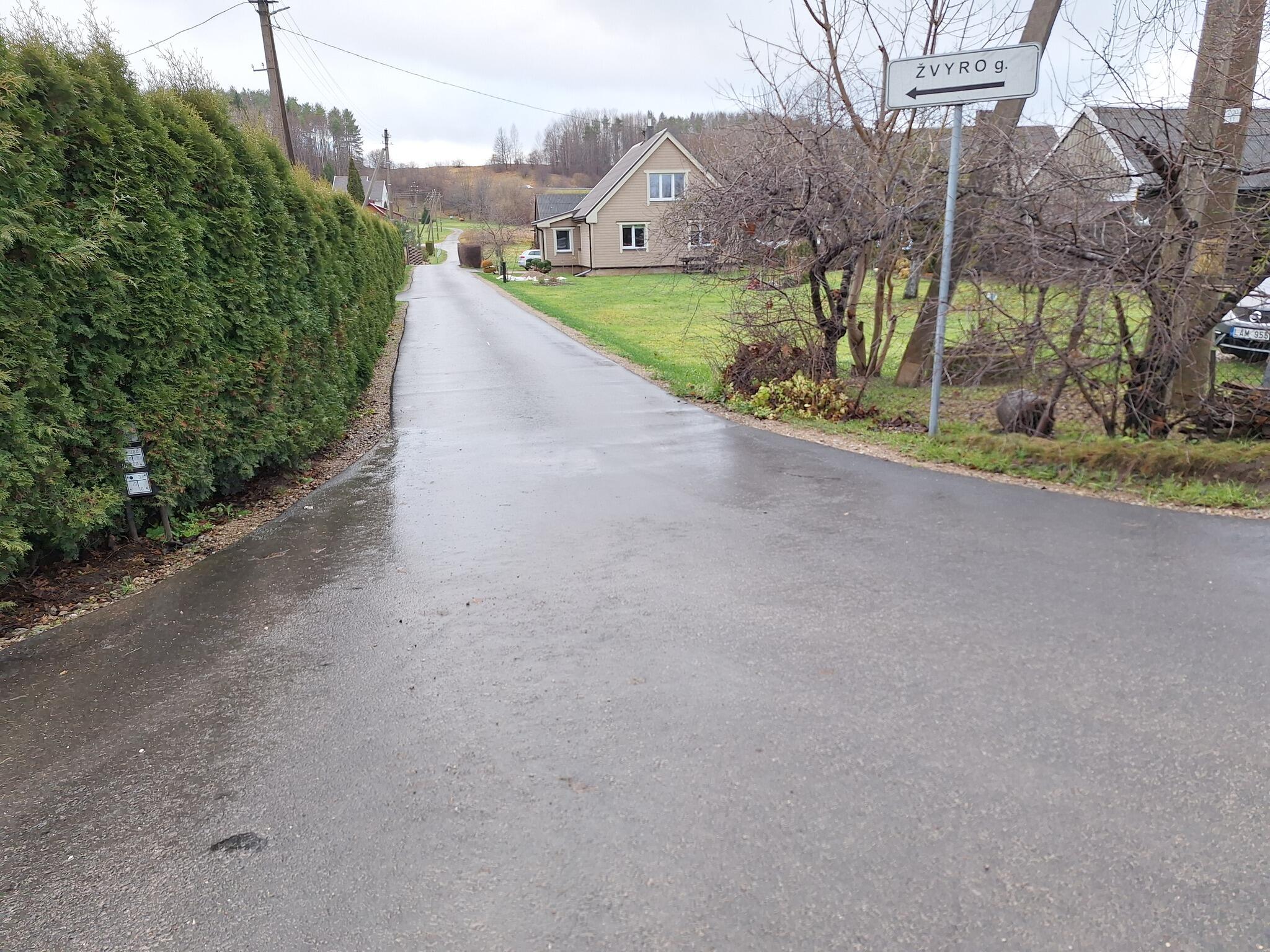 Išasfaltuotas Žvyro gatvės ruožas