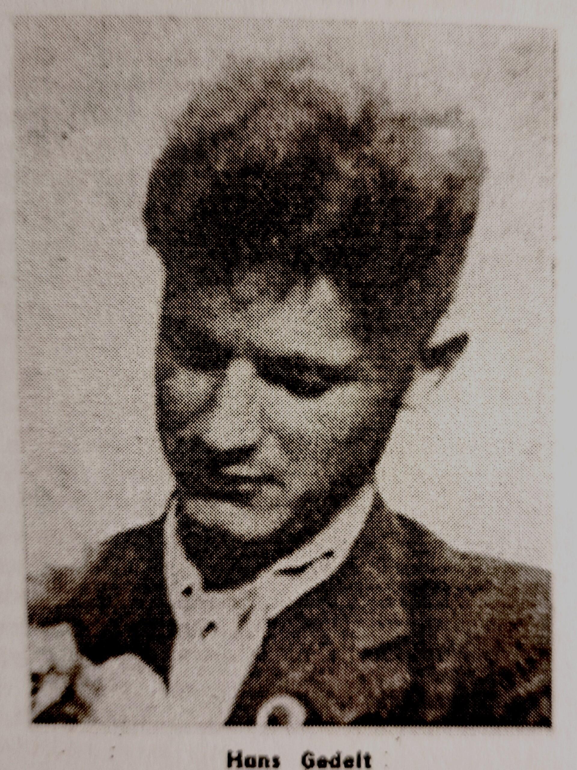 Atvaizdas: H. Gedaičio atvaizdas buvo skelbiamas Vokietijoje leidžiamame memelenderių laikraštyje.