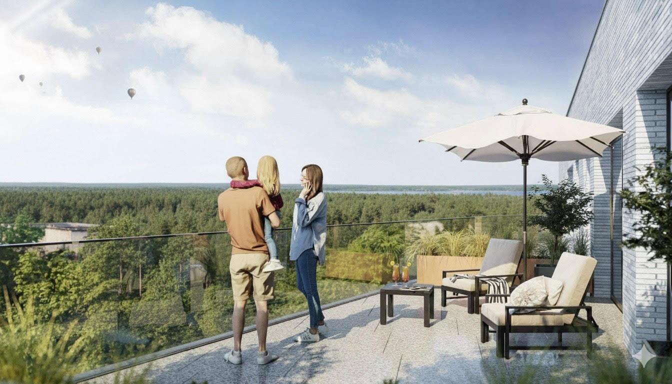 NT projekto „Du pušynai“ vizualizacija