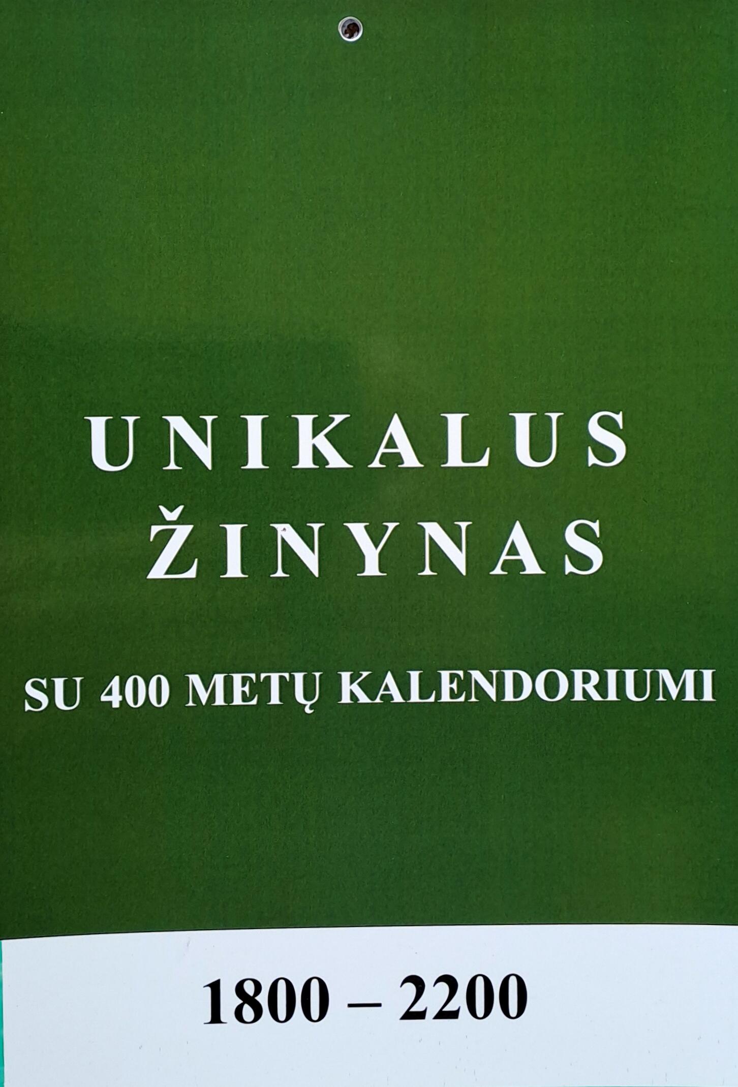 Tituluotasis: taip atrodo P. Brazausko unikalus žinynas-kalendorius.