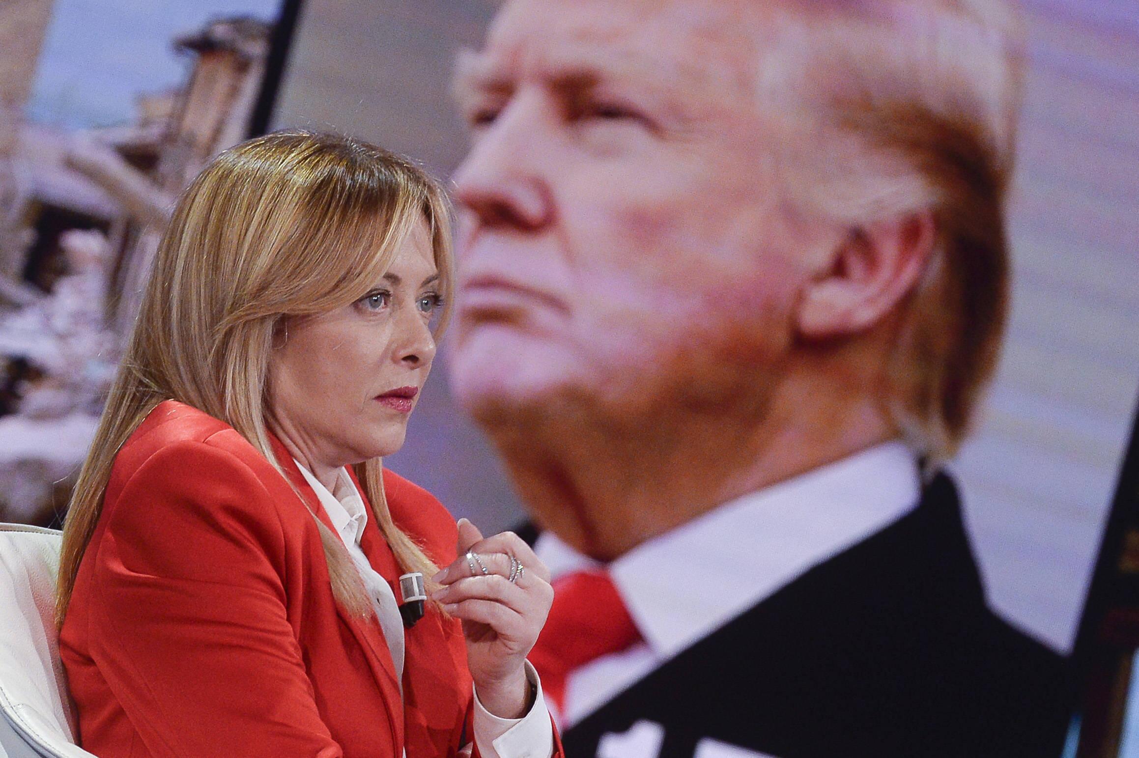 Giorgia Meloni ir Donaldas Trumpas