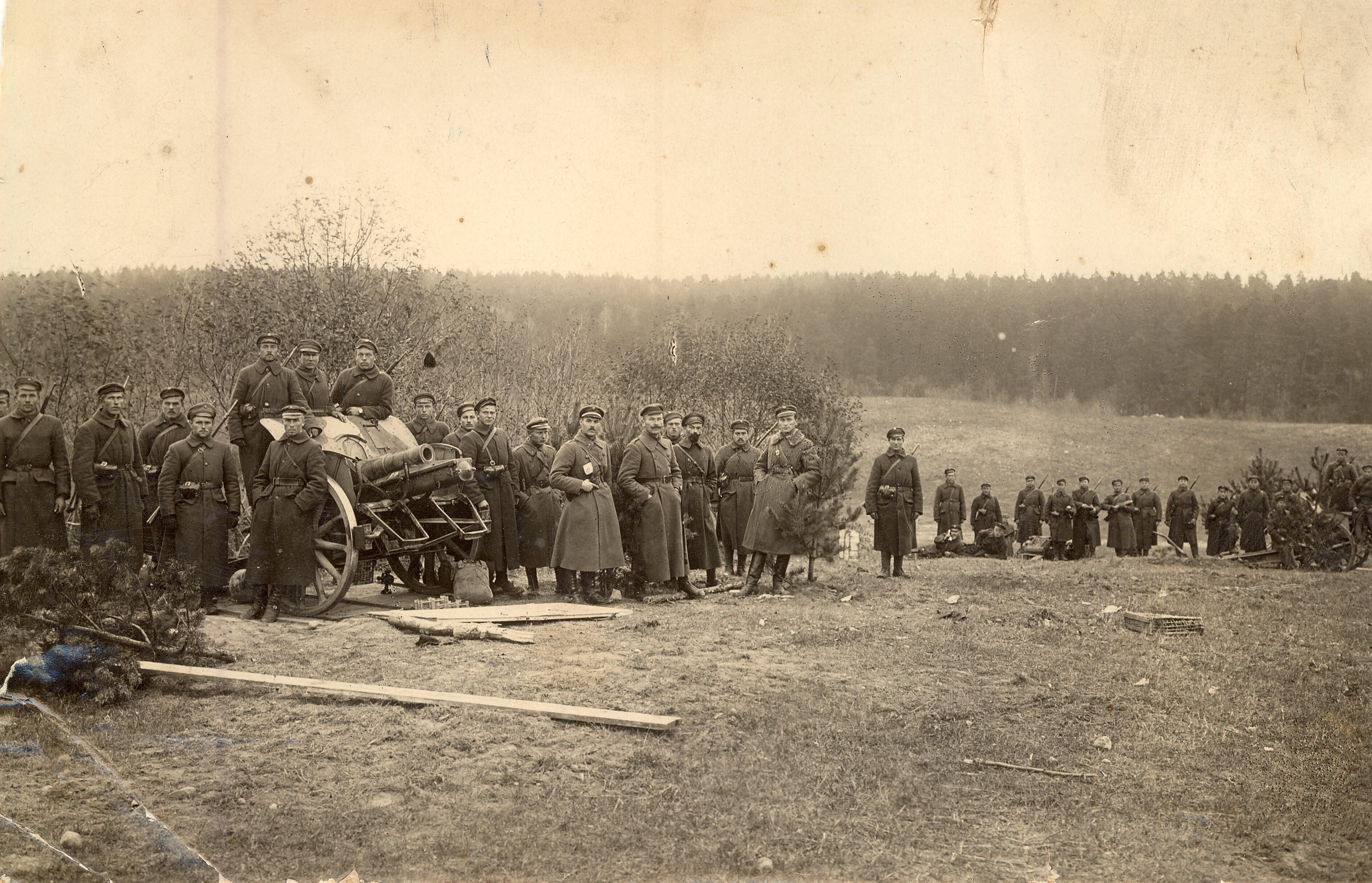 Pajėgos: Lietuvos kariuomenės artilerijos brigados 2-oji haubicų baterija lenkų fronte tarp Rykantų ir Vievio. 1920 m.