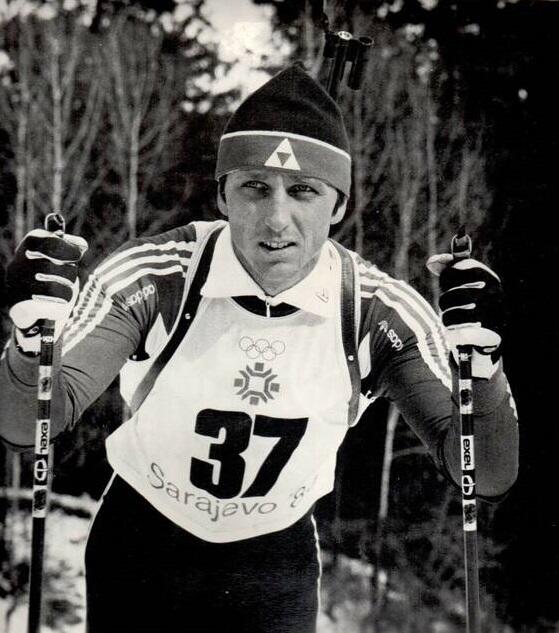 Pirmasis: A. Šalna 1984 m. Sarajeve iškovojo auksą biatlono estafetėje.