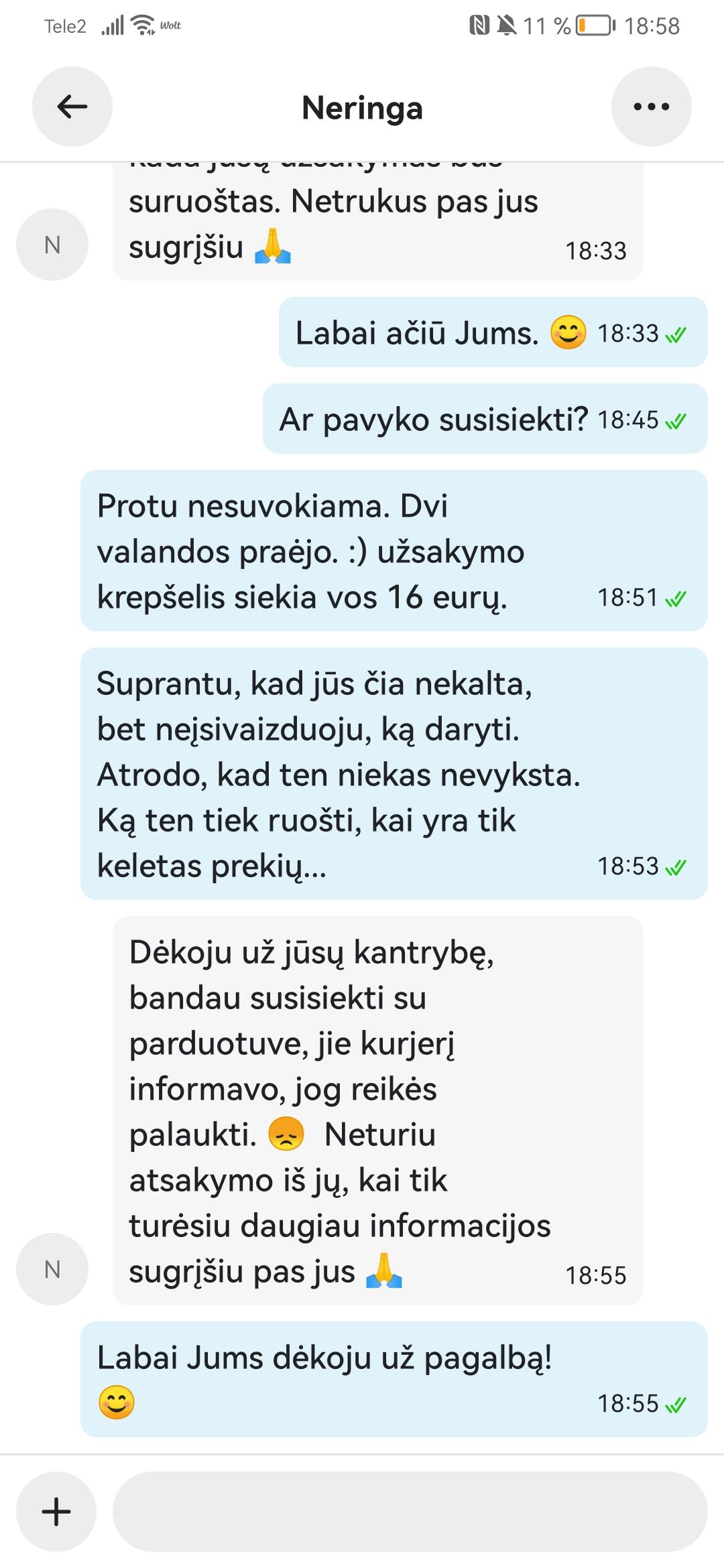 Įtartina: klaipėdietė teigė nesulaukusi paaiškinimo, kodėl jos užsakymas taip vėlavo.