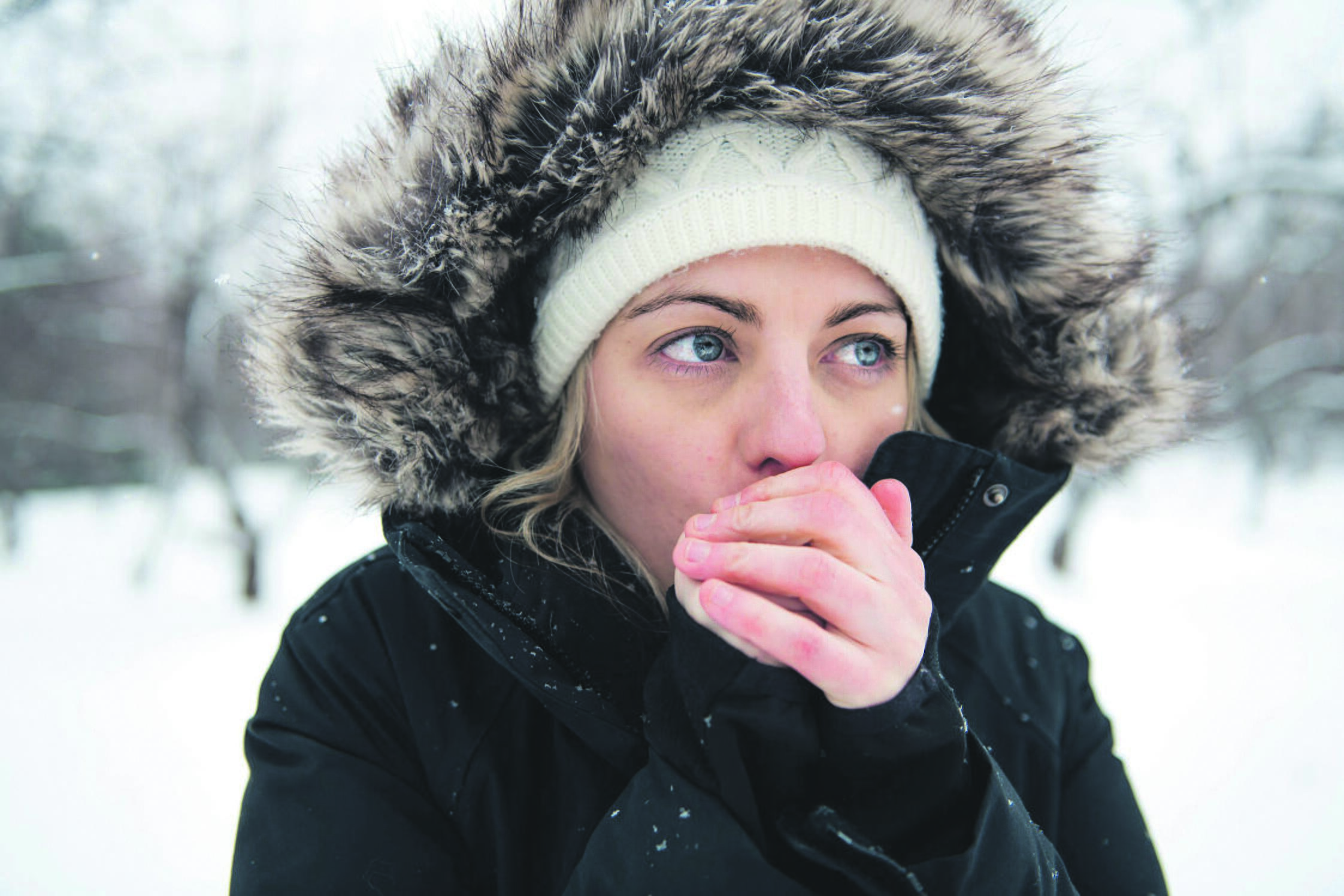 Pavojus: nušąla blogai nuo šalčio apsaugotos kūno vietos – rankų ir kojų pirštai, nosis, ausys ir skruostai. 