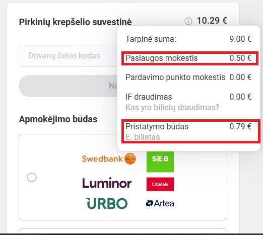 Skundas: moteris pasipiktino, kad reikia papildomai mokėti už tai, kad bilietas būtų atsiųstas į e. paštą.