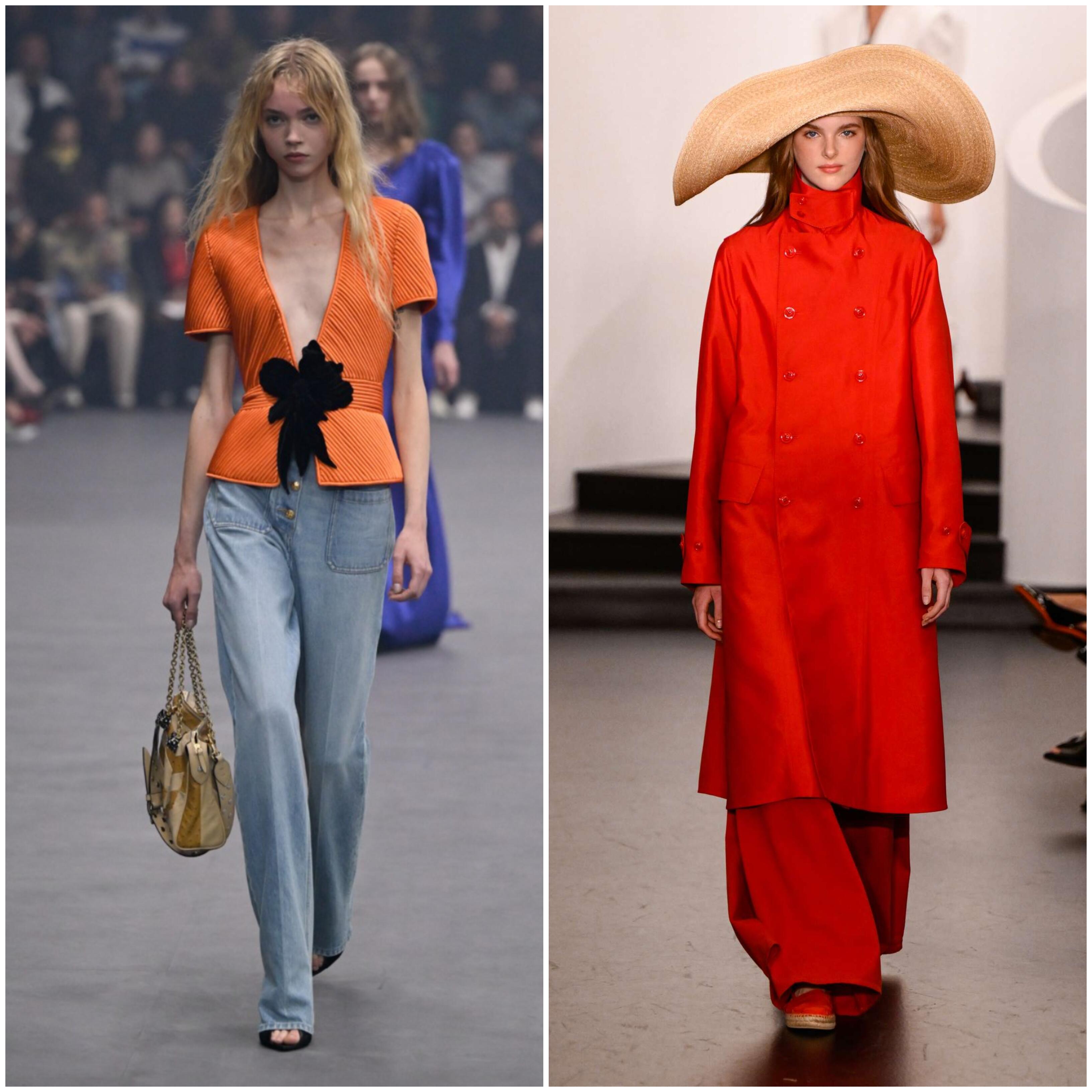 Ryškiai: mados namai „Valentino“ ir „Ralph Lauren“ pabrėžia šiltojo sezono tendenciją atspindinčias spalvas – oranžinę ir raudoną.