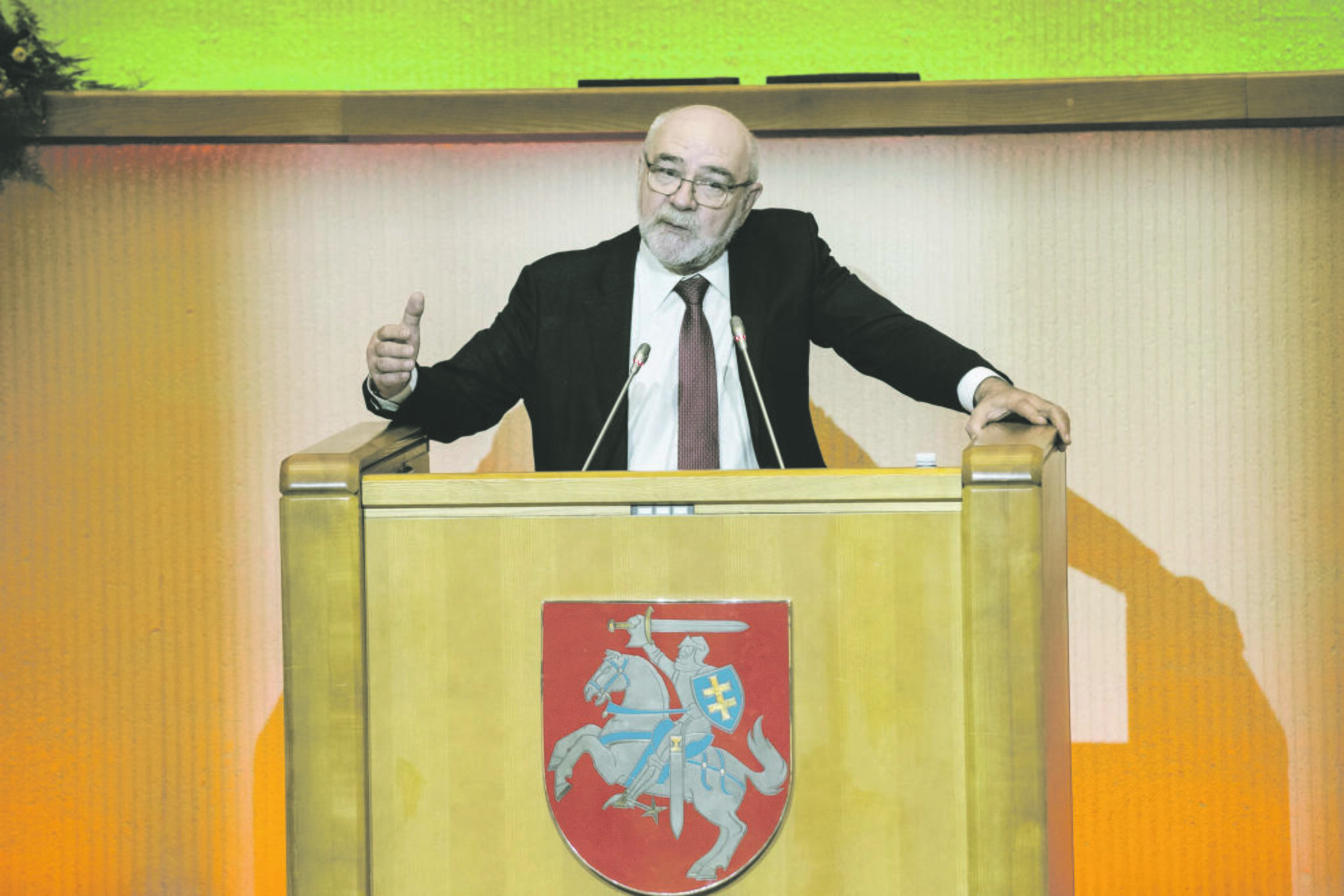 Sugrįžimas: A. Abišala po 37-erių metų pertraukos neatmeta galimybės vėl kandidatuoti rinkimuose, tik šįsyk – savivaldybių. Sąjūdžio 35-mečio minėjimas, 2023 m. birželio 3 d.