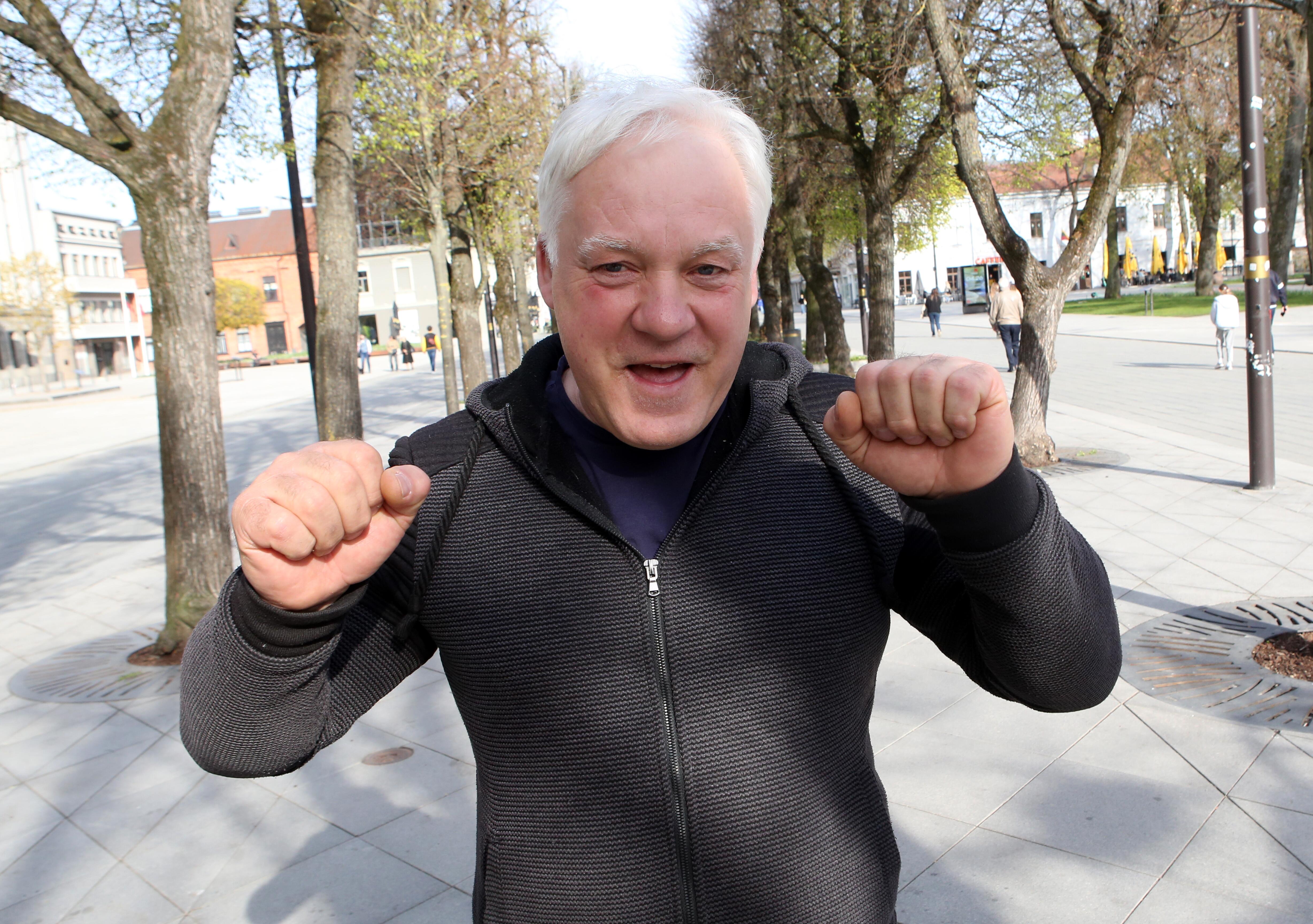 Pavasario mugės Laisvės alėjoje organizatorius D. Straigis.