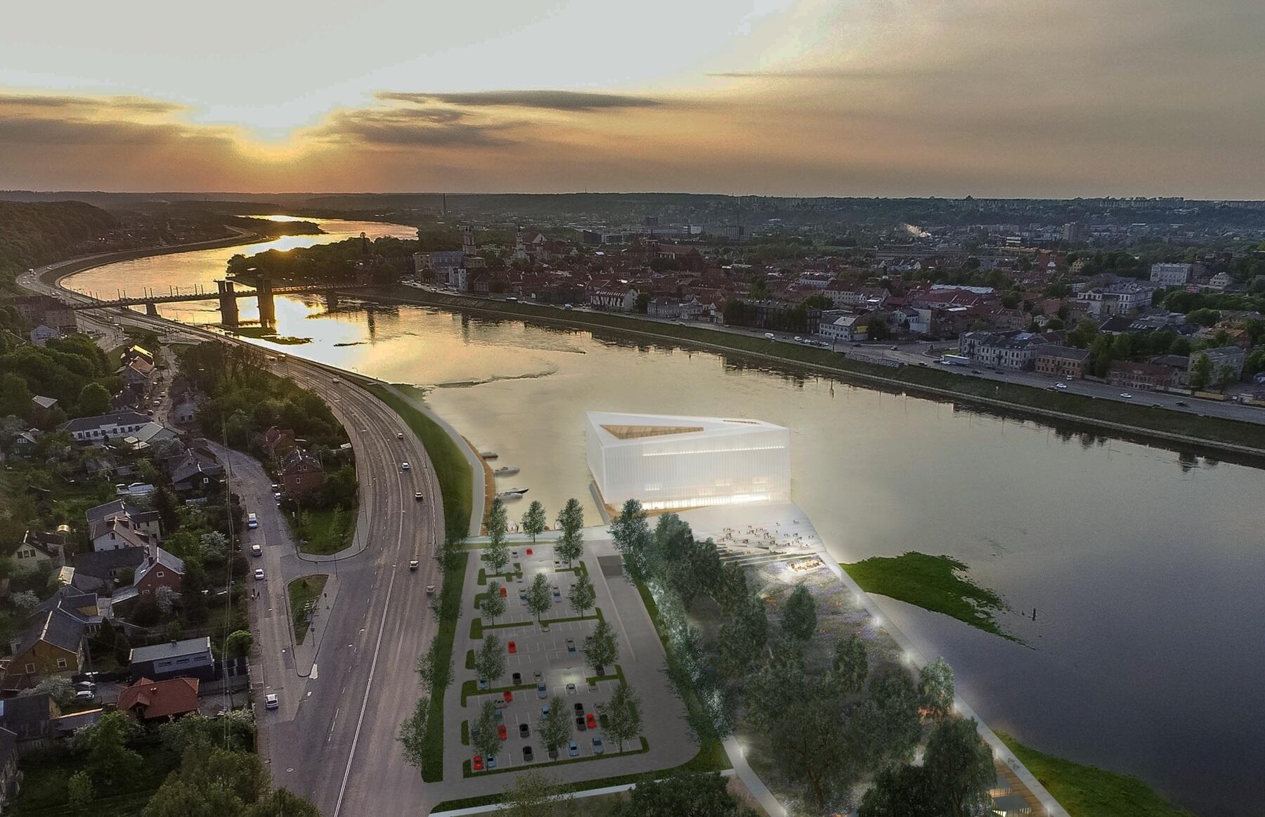 M. K. Čiurlionio koncertų centro vizualizacija.