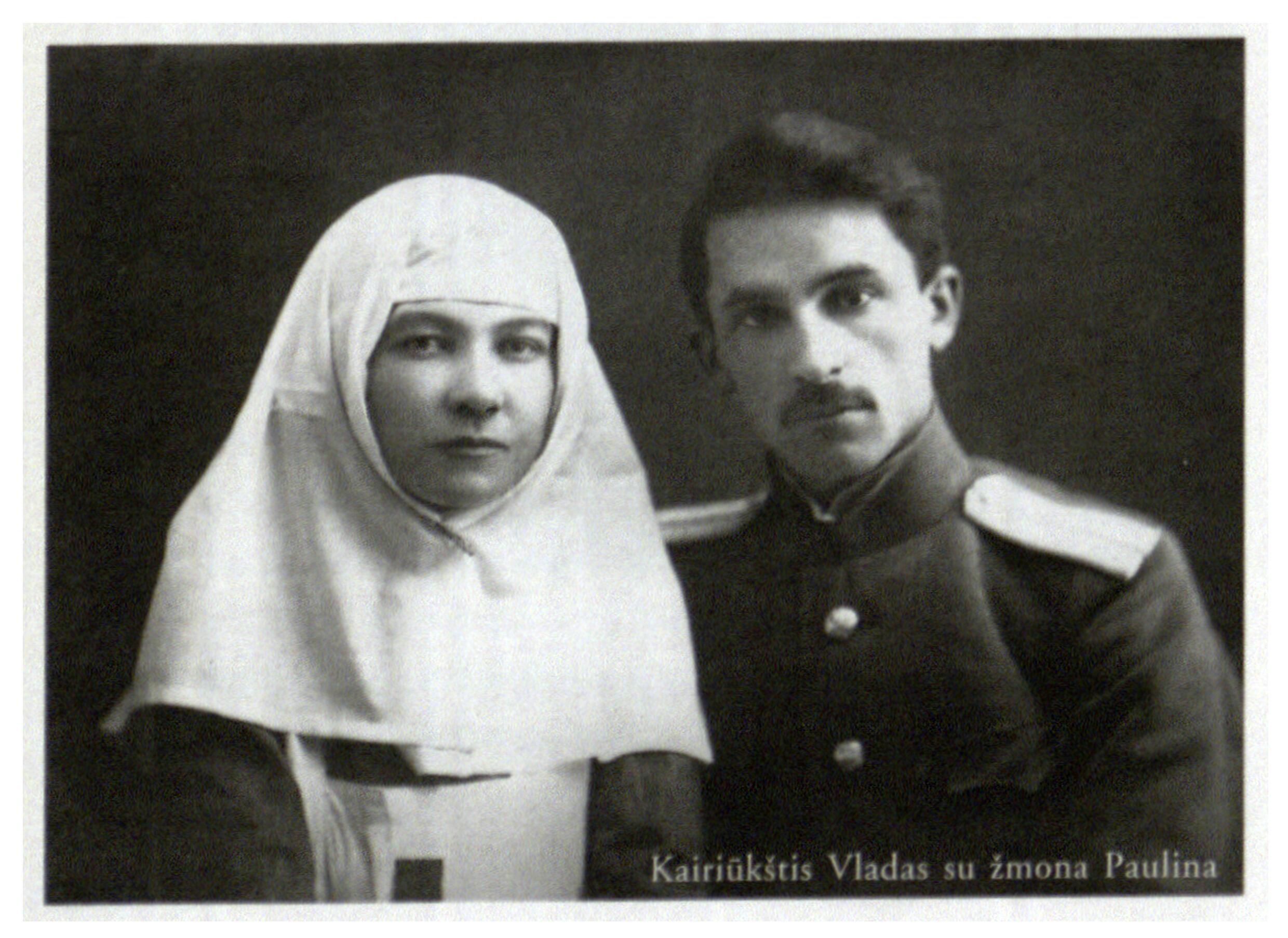V. Kairiūkštis su žmona Paulina