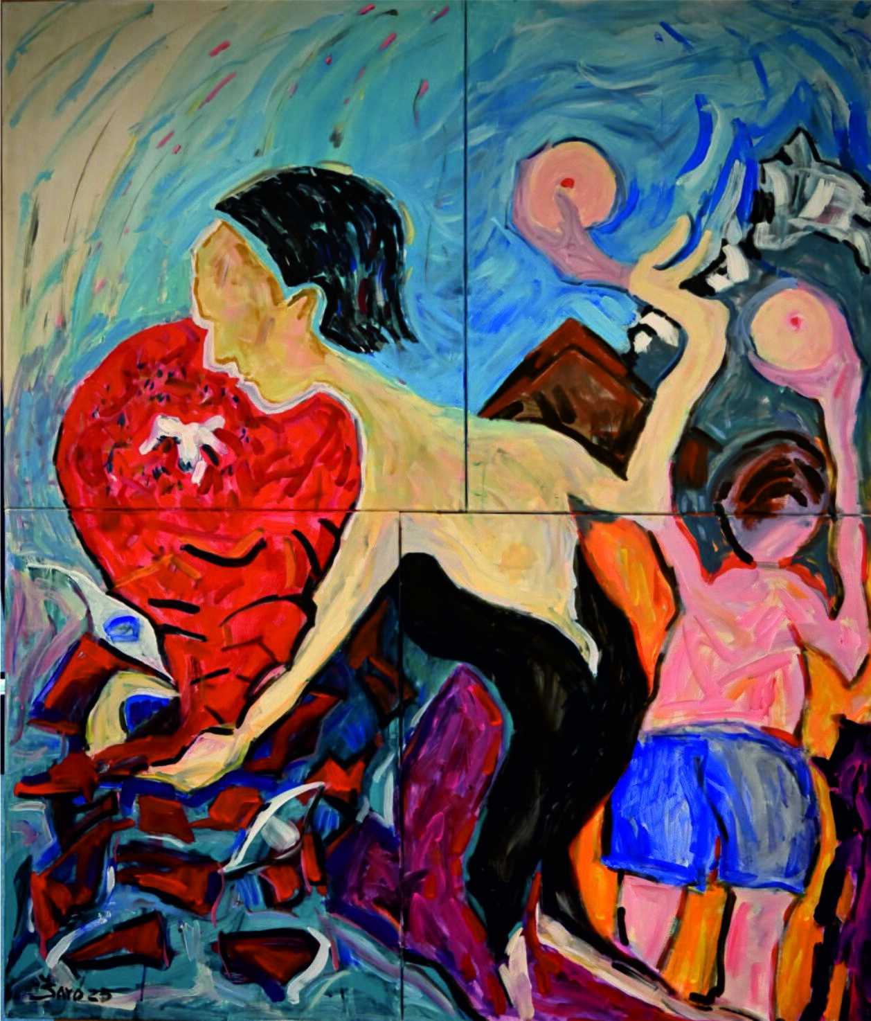 Monika Liu. Albumas „Melodija“. Drobė, akrilas. 130 x 160 cm. 2025 m