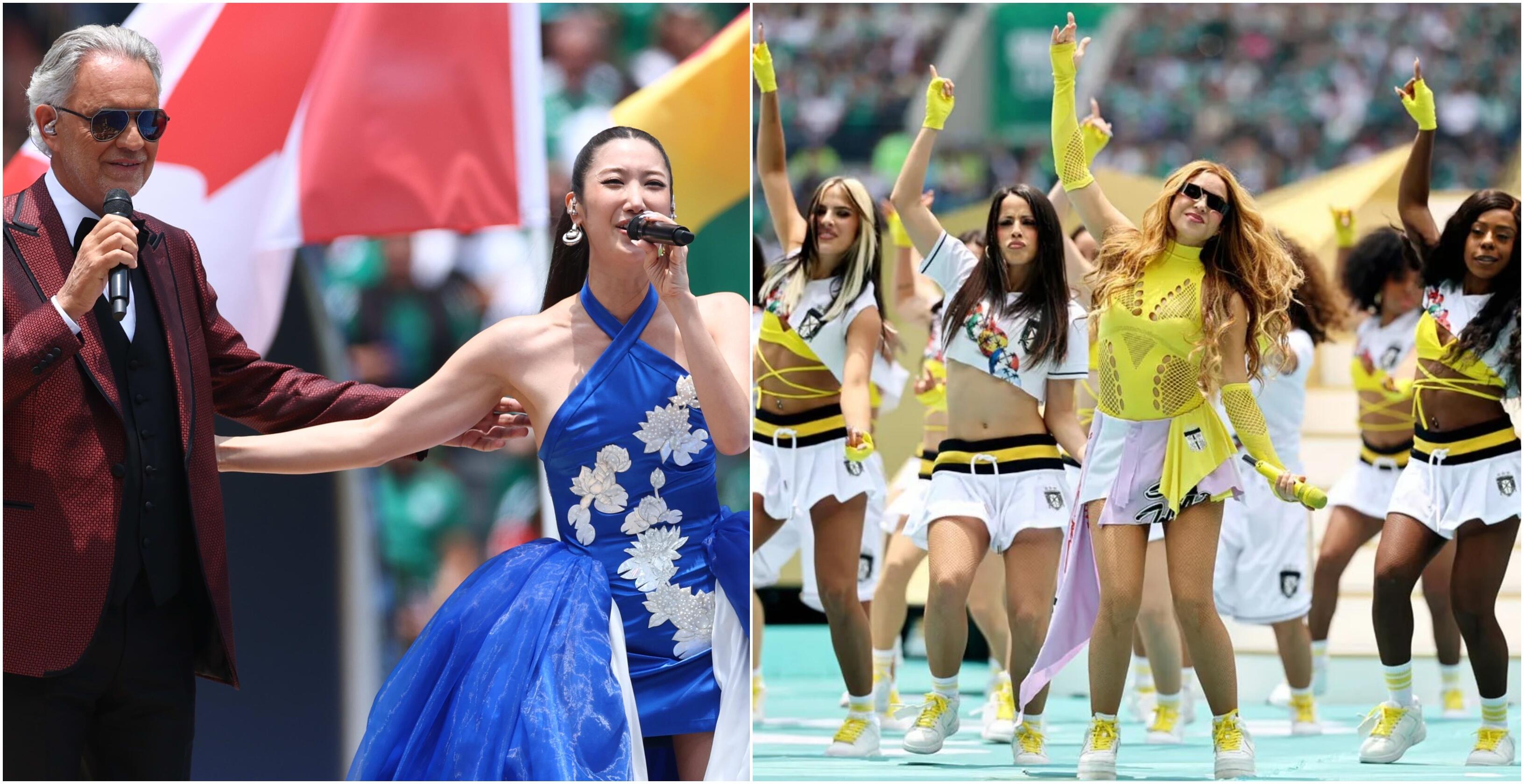 Svečiai: per čempionato atidarymo ceremoniją dainavo legendinis italų tenoras A. Bocelli ir korėjietė Ejae (nuotr. kairėje), Kolumbijos žvaigždė Shakira.