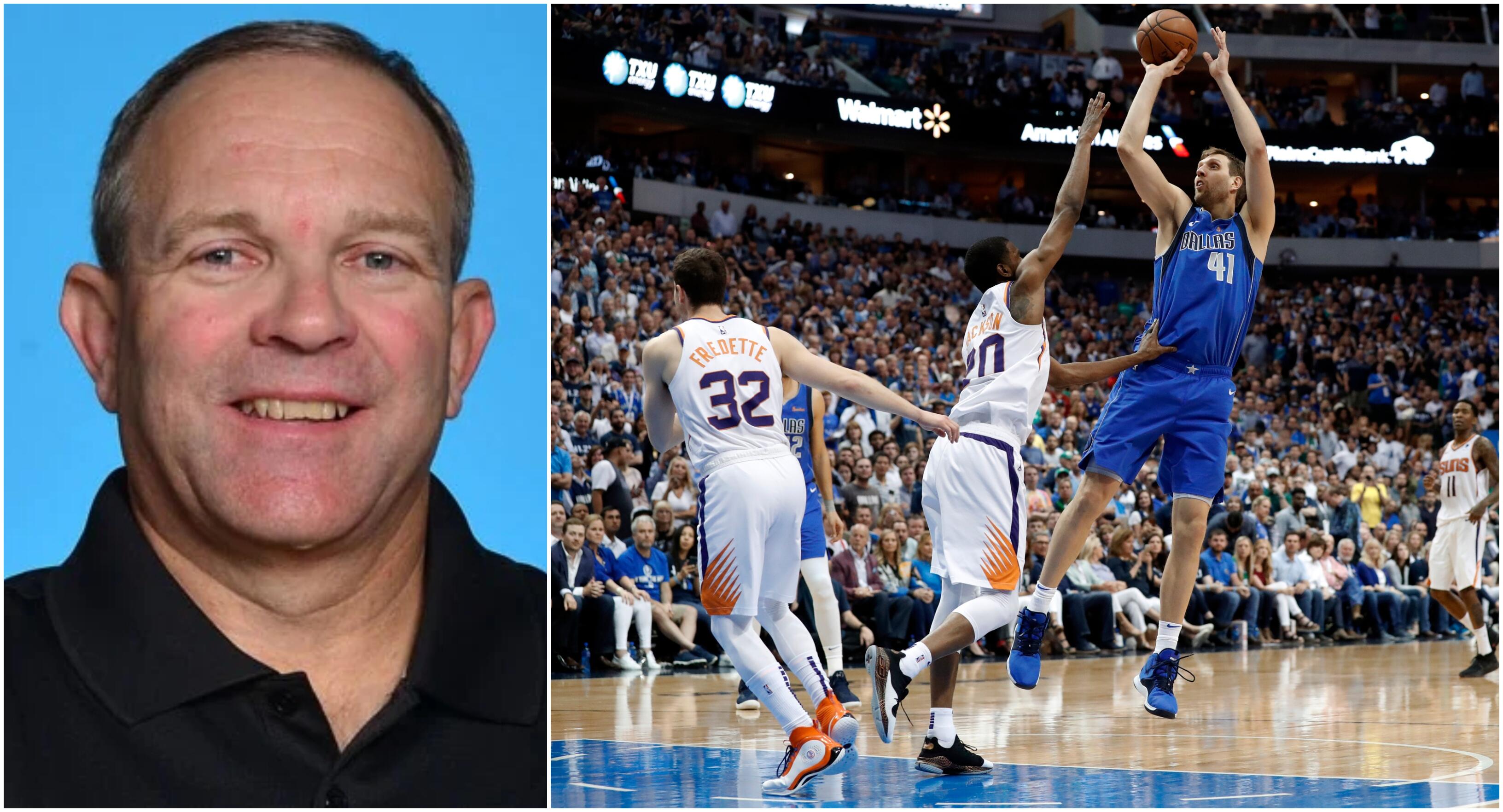 Prisidėjo: B. Petersonas dvejus metus individualiai dirbo su pirmus žingsnius NBA žengusiu D. Nowitzkiu.