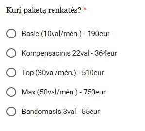 Įvairovė: vaikų priežiūros paslaugas teikiančios įstaigos siūlo rinktis skirtingus planus – nuo bandomųjų kelių valandų paketų iki mėnesio paslaugų, kurių kaina gali siekti ir 750 eurų.