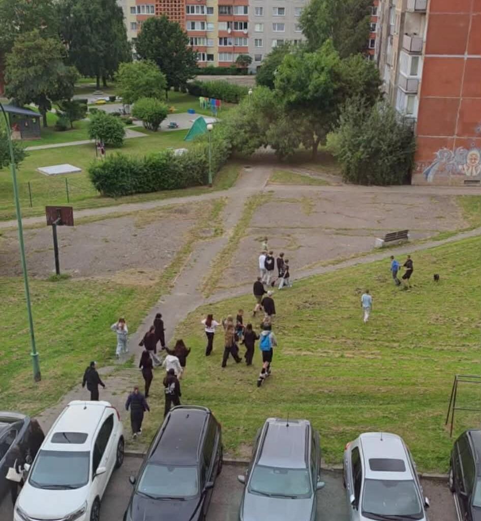 Skundėsi: pasak klaipėdiečių, apie 30 jaunuolių būrys vakaro metu keliavo po pietinio rajono daugiabučių kiemus ir triukšmavo.