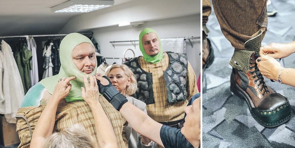 Intriga: įspūdingi kostiumai, dekoracijos, lėlės ir net ugnimi besispjaudantis drakonas – visai tai išvysime premjeriniame spektaklyje, o kol kas – repeticija. 