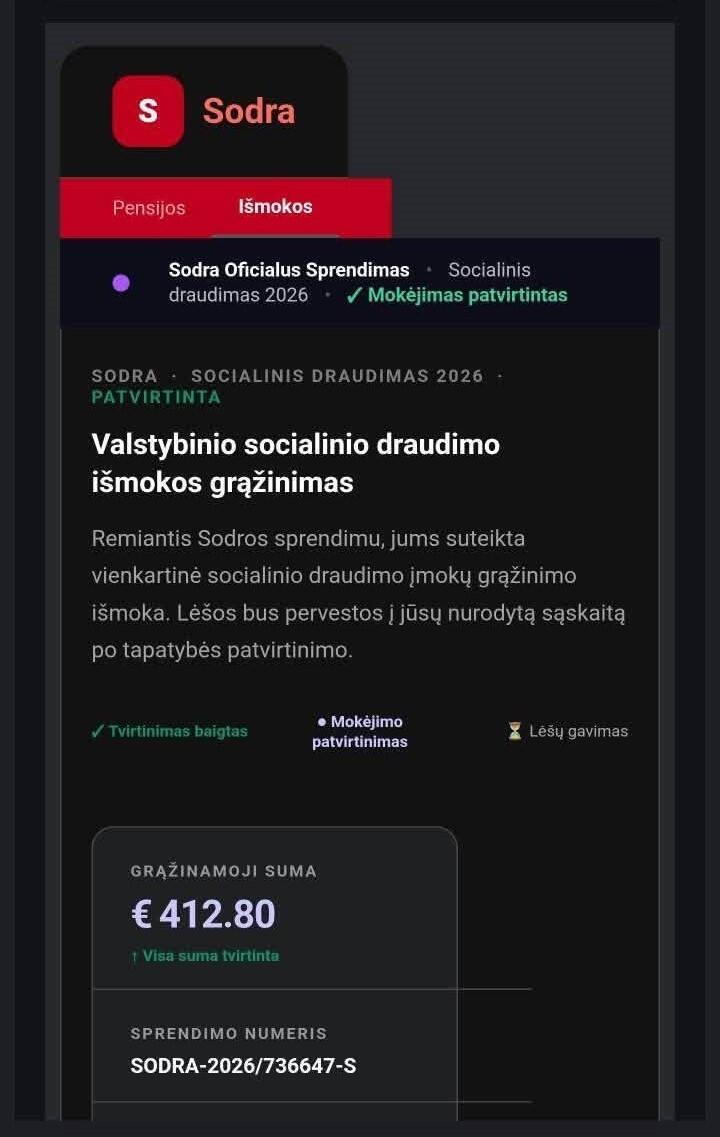 Nemalonumai: šį kartą apsimetėliai siunčia laiškus, kuriuose siūloma neva galimybė gauti išmoką.