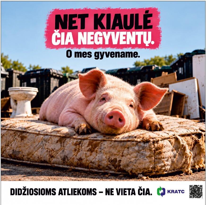 Akcija: daugiabučių kiemuose galima išvysti plakatus, kurie primena gyventojams, kad jų namų kiemas skęsta atliekose.