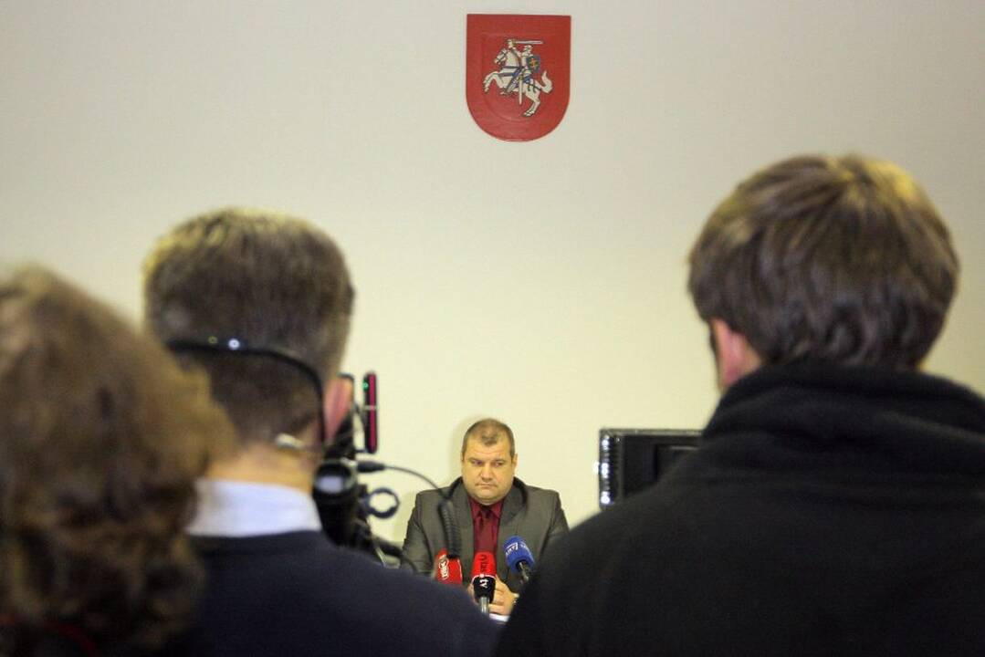 Surengta spaudos konferencija dėl saviečių vaikžudžio bylos.