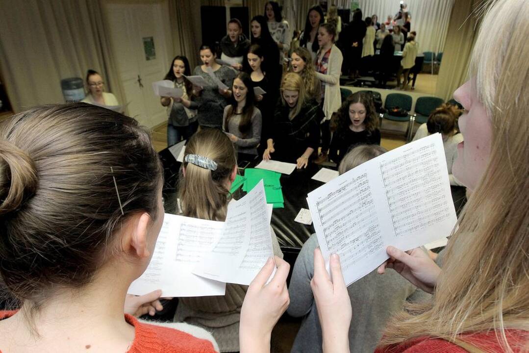 KTU Akademinio choro „Jaunystė“ repeticijoje.