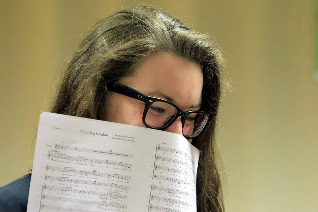 KTU Akademinio choro „Jaunystė“ repeticijoje.