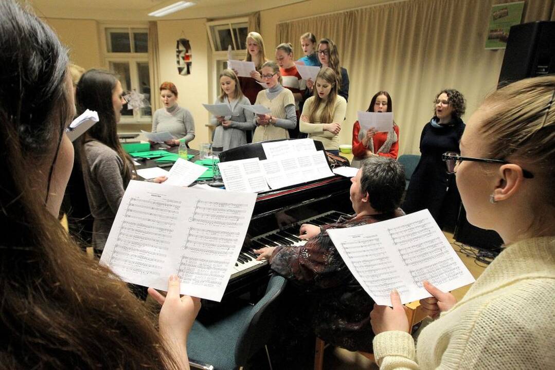 KTU Akademinio choro „Jaunystė“ repeticijoje.