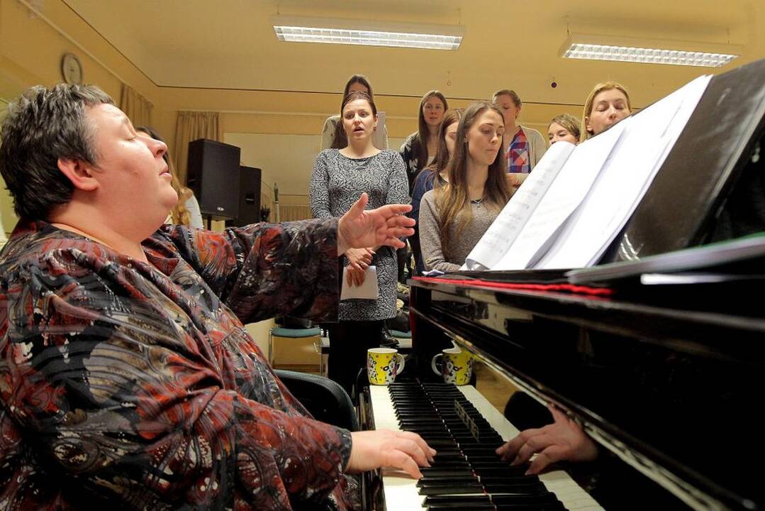 KTU Akademinio choro „Jaunystė“ repeticijoje.