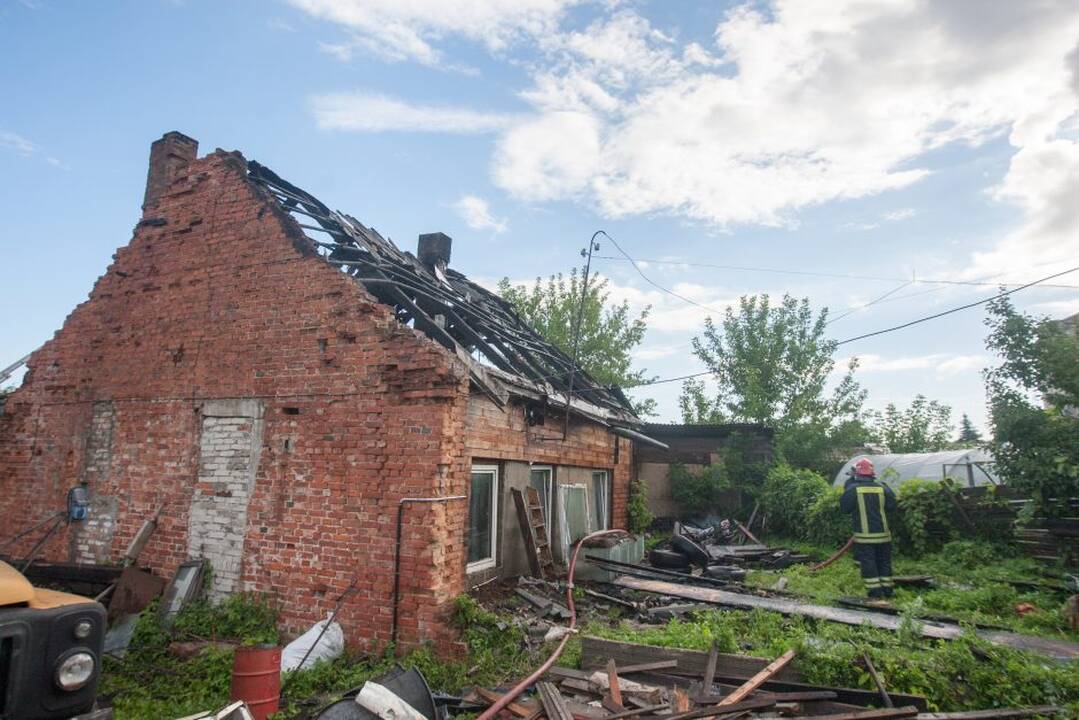 Sudegęs namas Panemunėje