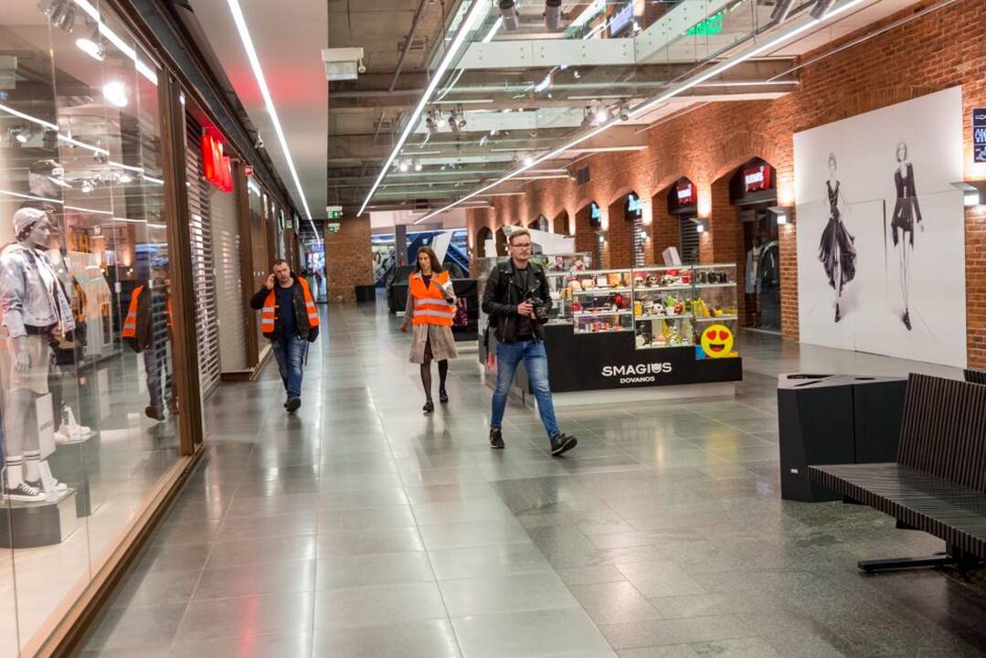 Priešgaisrinės pratybos Kauno "Akropolyje"