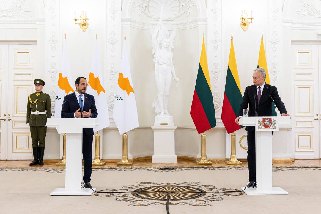 Lietuvos ir Kipro prezidentų spaudos konferencija