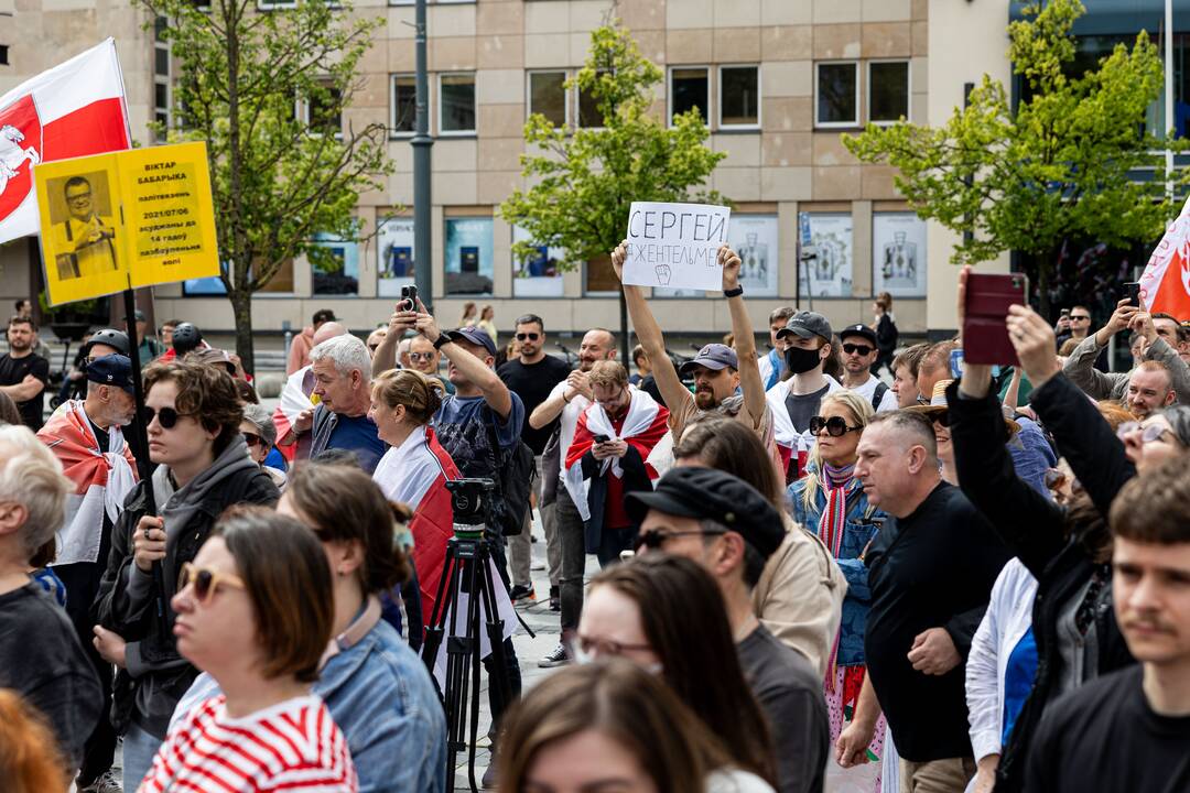  Baltarusių opozicijos solidarumo mitingas Vilniuje