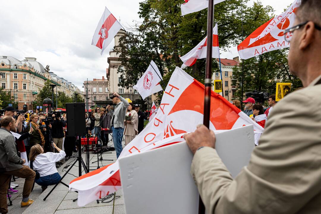  Baltarusių opozicijos solidarumo mitingas Vilniuje