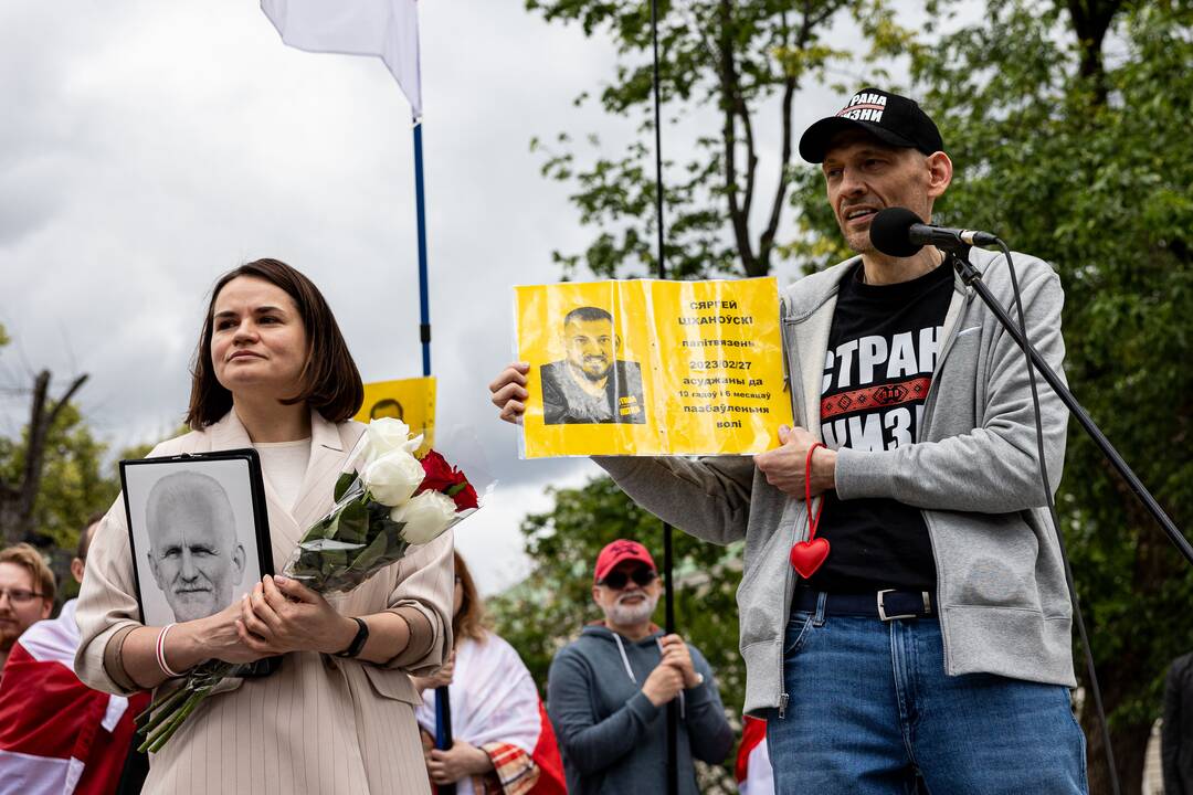  Baltarusių opozicijos solidarumo mitingas Vilniuje