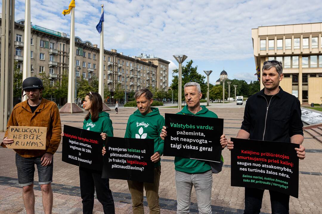  Žaliųjų partijos protestas prieš BK pataisas