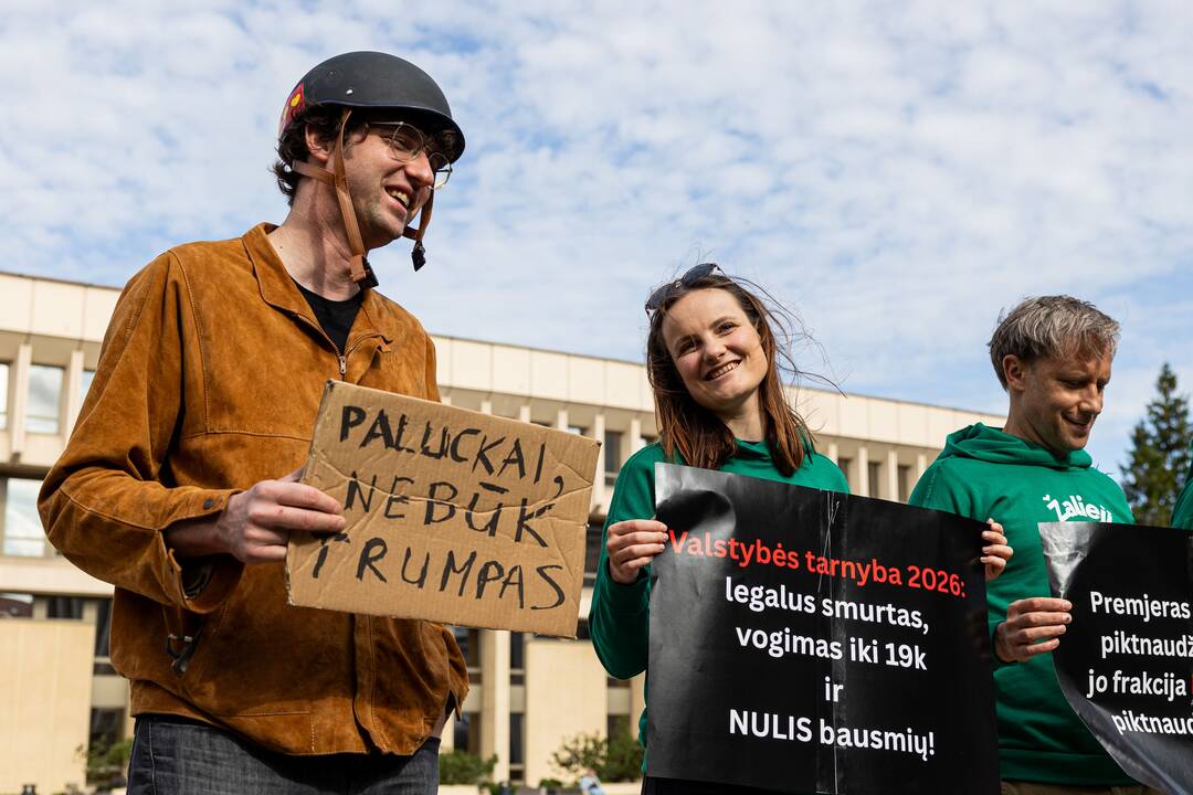 Žaliųjų partijos protestas prieš BK pataisas