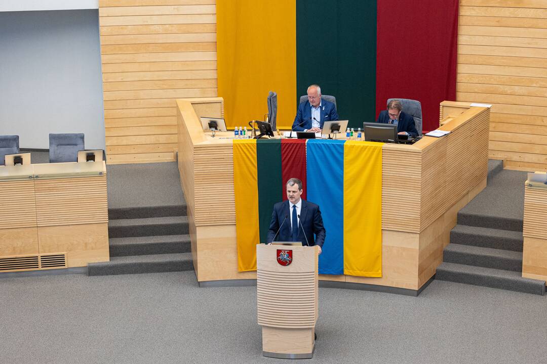 Paluckas atsako į Seimo narių klausimus