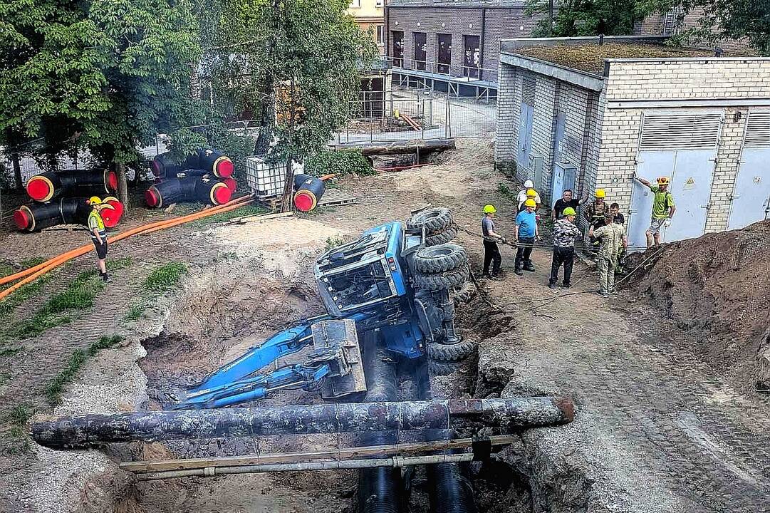 Avarija Konservatorijos bendrabučio kieme