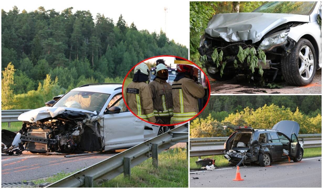 Avarija kelyje Kaunas–Jonava: nukentėjo vyras