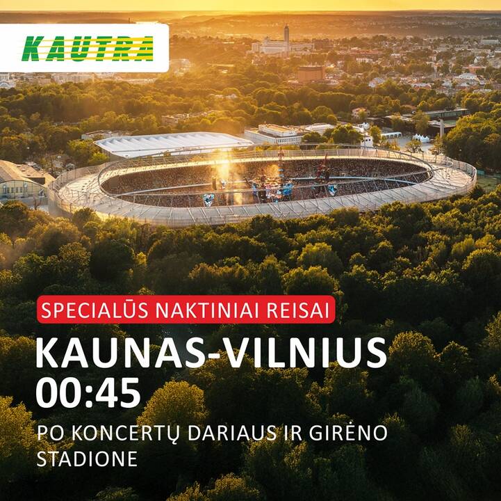 „Kautra“ pristato specialius naktinius reisus po koncertų: patogiai iš Kauno į Vilnių net vidurnaktį