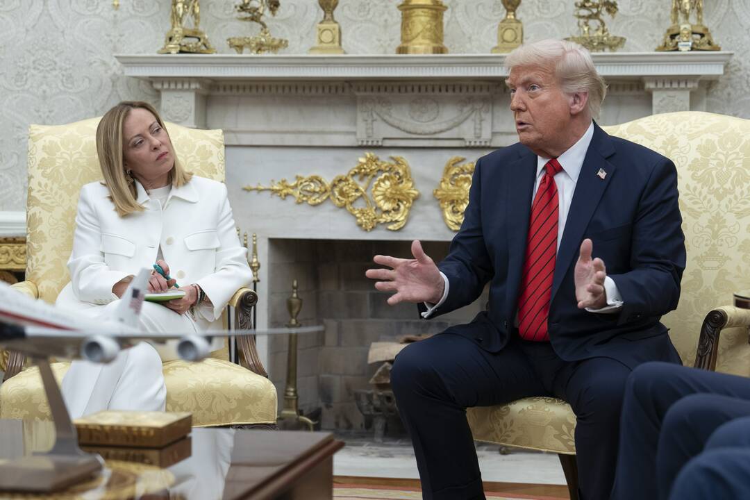 Georgia Meloni ir Donaldas Trumpas